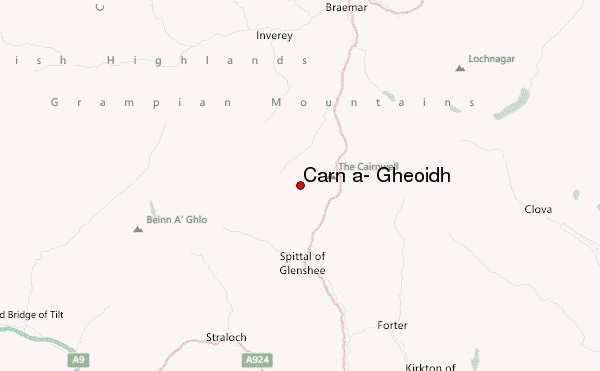 Càrn a' Gheòidh Location Map