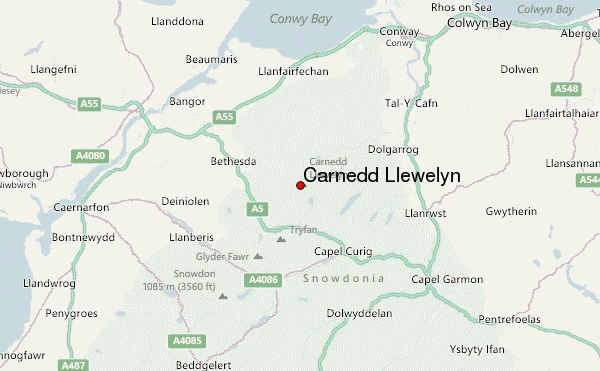 Carnedd Llewelyn Location Map