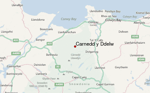 Carnedd y Ddelw Location Map