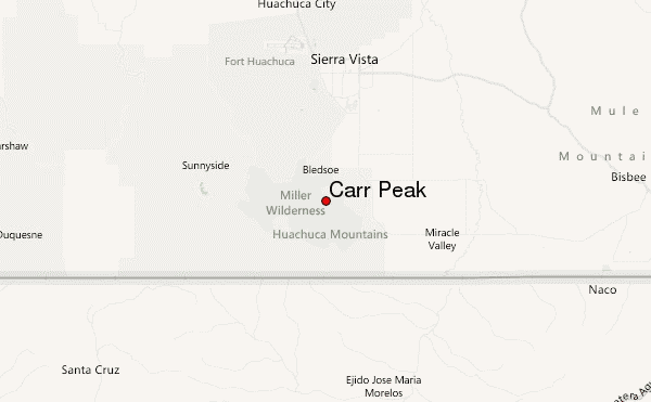 Carr Peak Location Map