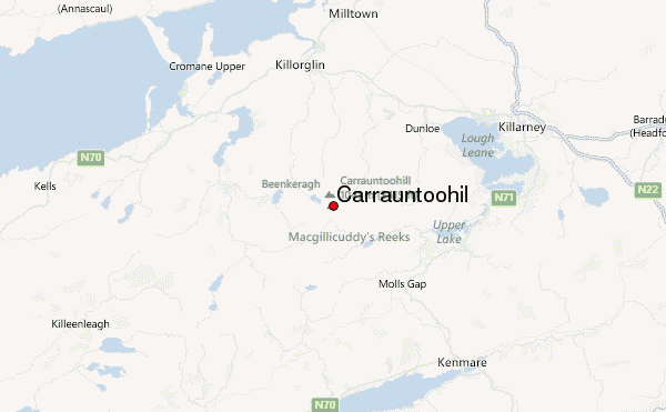 Carrauntoohil Location Map