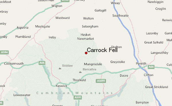 Carrock Fell Location Map