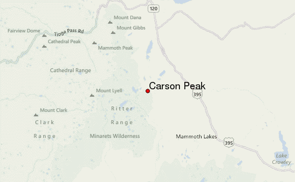 Carson Peak Location Map