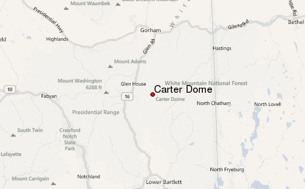 Carter Dome Location Map