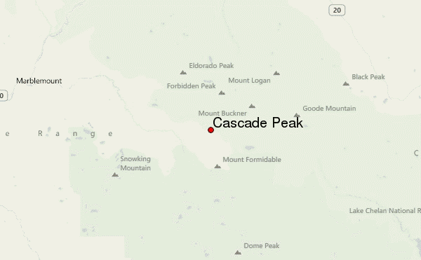 Cascade Peak Location Map