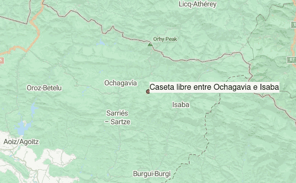Caseta libre entre Ochagavia e Isaba Location Map