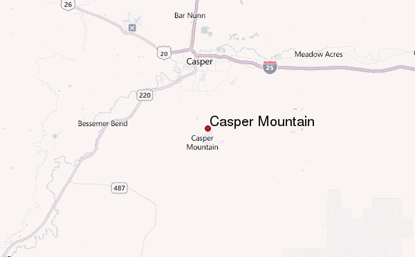 Casper Mountain Location Map