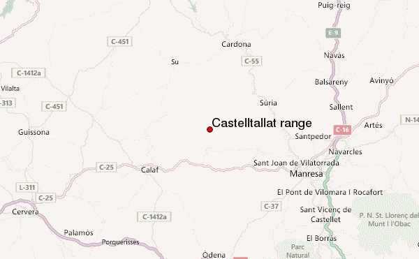 Castelltallat range Location Map