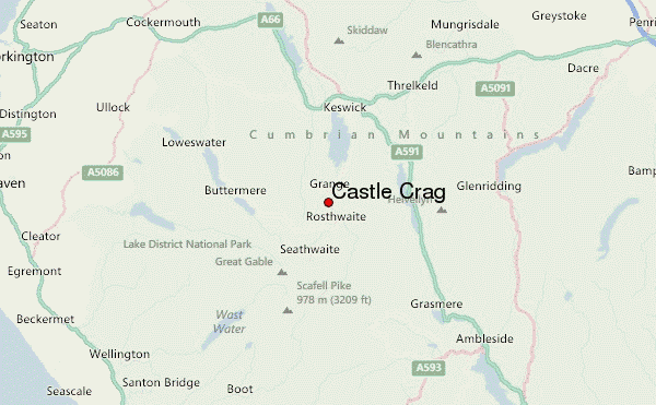 Castle Crag Location Map