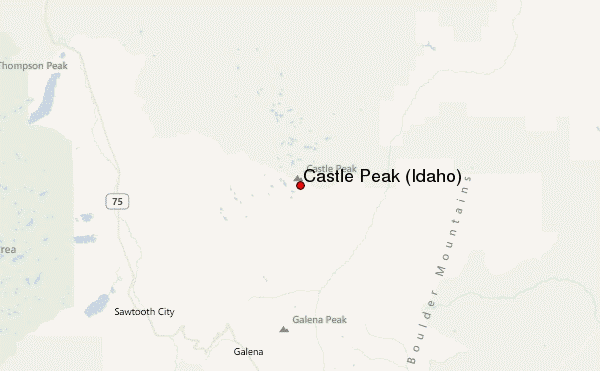 Castle Peak (Idaho) Location Map