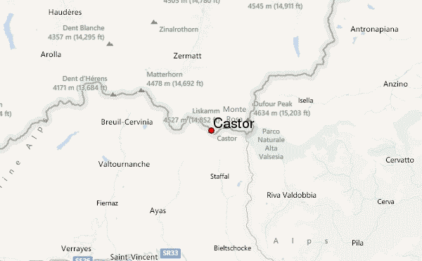 Castor Location Map