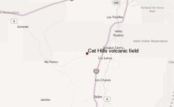 Cat Hills volcanic field Location Map