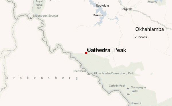 Cathedral Peak Location Map