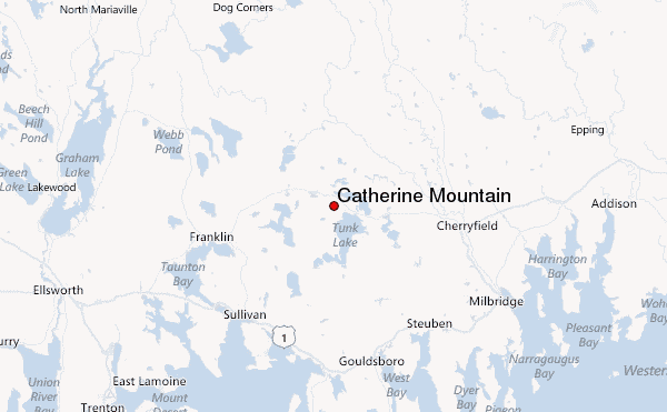 Catherine Mountain Location Map