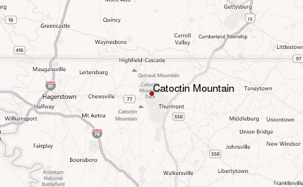 Catoctin Mountain Location Map