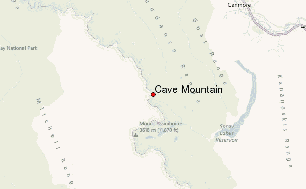 Cave Mountain Location Map