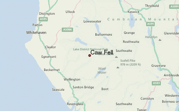 Caw Fell Location Map