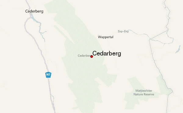 Cedarberg Location Map