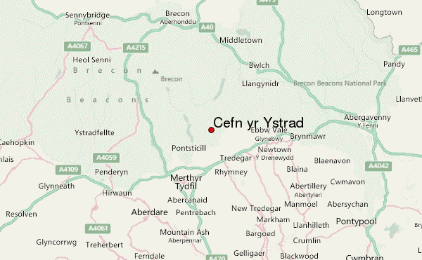 Cefn yr Ystrad Location Map