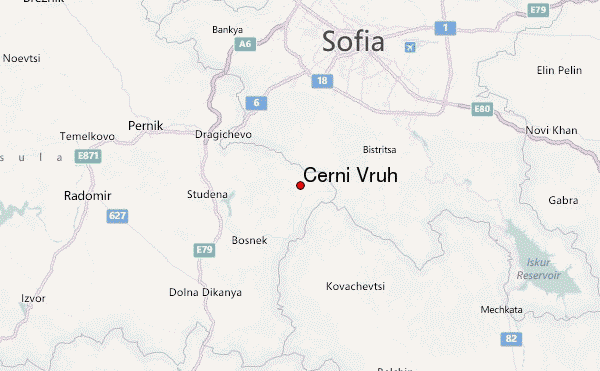 Cerni Vruh Location Map