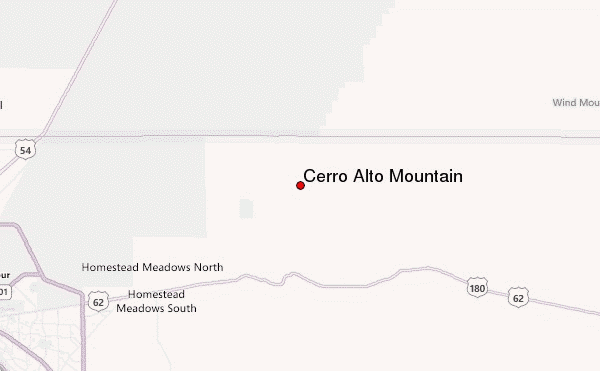 Cerro Alto Mountain Location Map