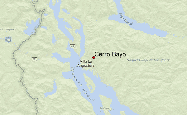 Cerro Bayo Location Map
