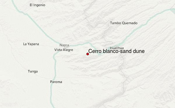 Cerro blanco/sand dune Location Map