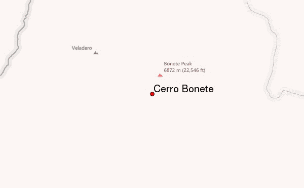 Cerro Bonete Location Map