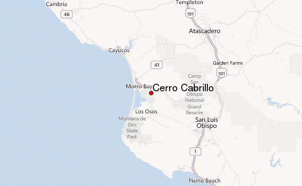 Cerro Cabrillo Location Map