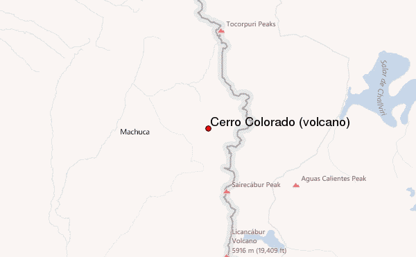 Cerro Colorado (volcano) Location Map