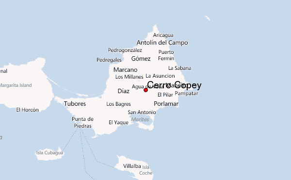 Cerro Copey Location Map