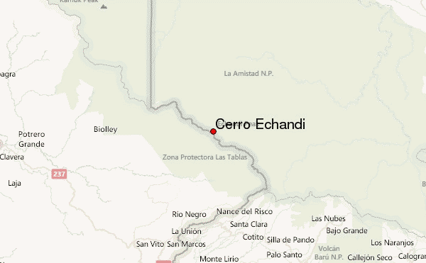 Cerro Echandi Location Map