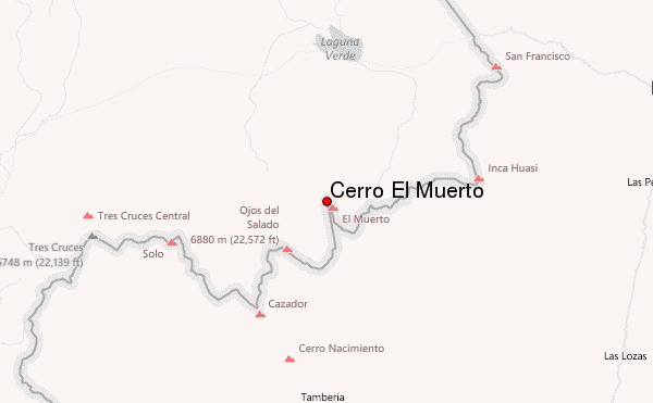 Cerro El Muerto Location Map