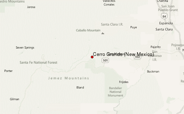 Cerro Grande (New Mexico) Location Map