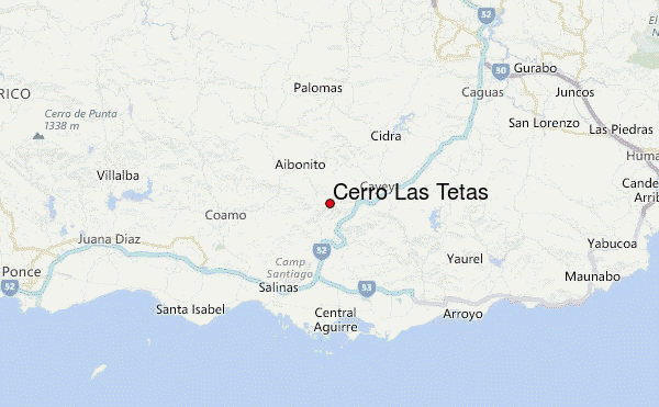 Cerro Las Tetas Location Map