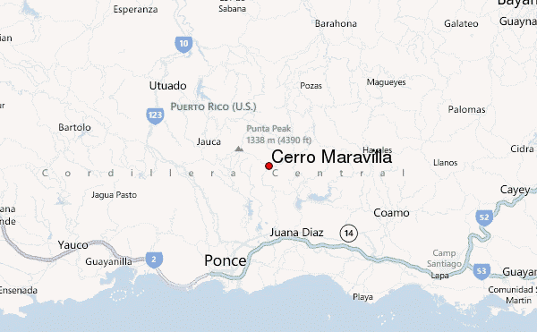 Cerro Maravilla Location Map