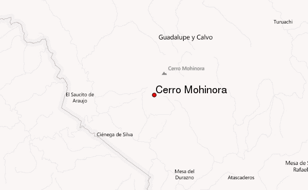 Cerro Mohinora Location Map
