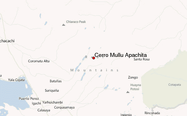 Cerro Mullu Apachita Location Map