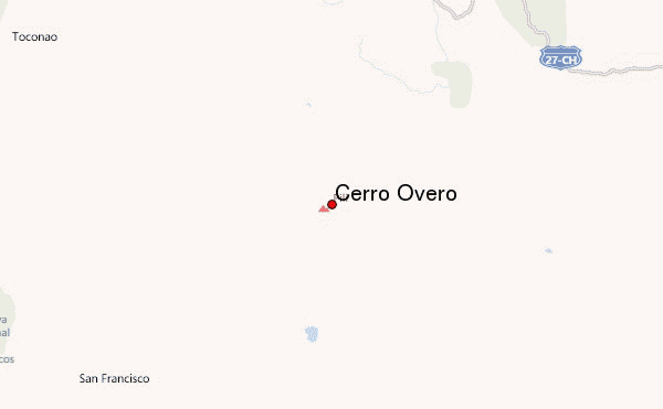 Cerro Overo Location Map