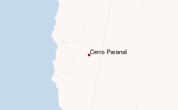 Cerro Paranal Location Map