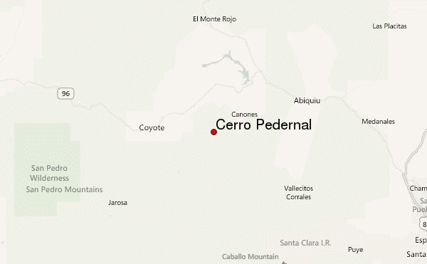 Cerro Pedernal Location Map