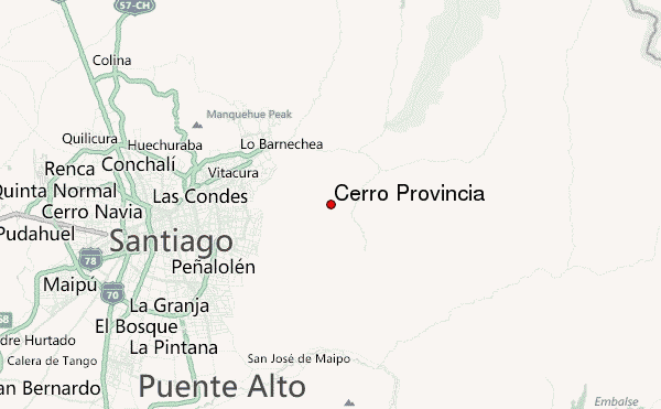 Cerro Provincia Location Map