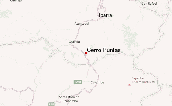 Cerro Puntas Location Map