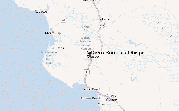 Cerro San Luis Obispo Location Map