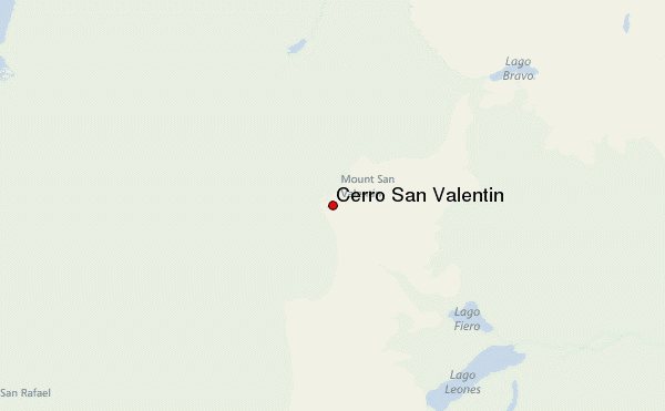 Cerro San Valentin Location Map