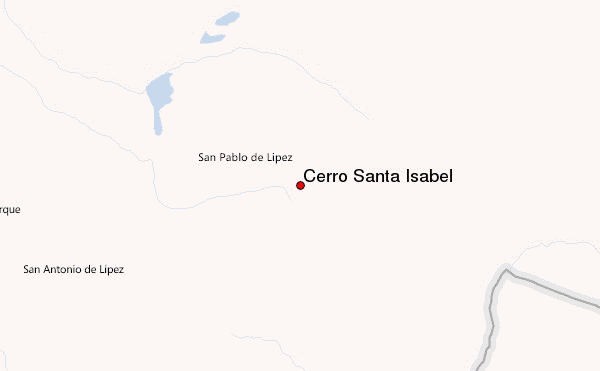Cerro Santa Isabel Location Map