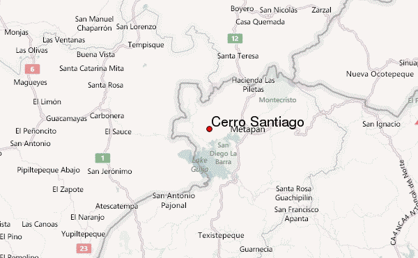 Cerro Santiago Location Map