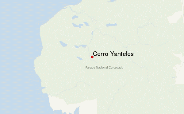 Cerro Yanteles Location Map