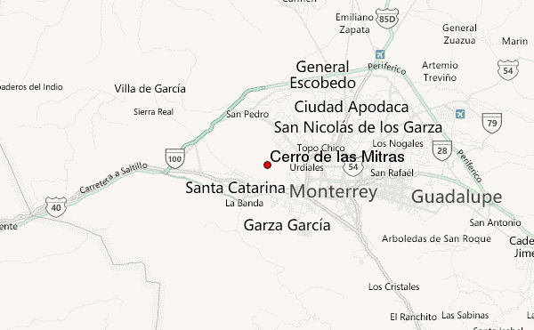 Cerro de las Mitras Location Map