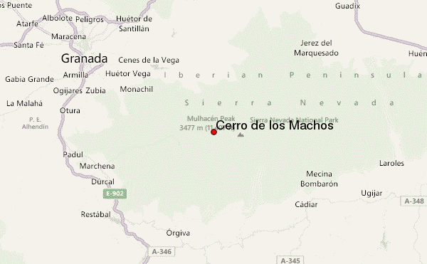 Cerro de los Machos Location Map